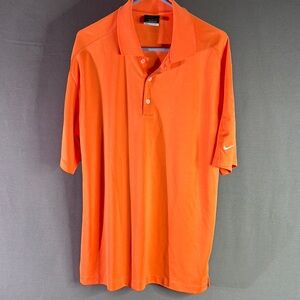 Nike Orange Polo Shirt Classic Style size large